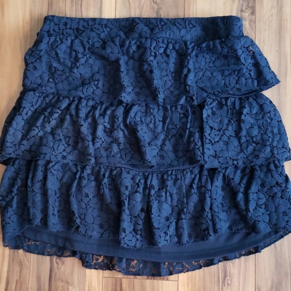 Tiered Navy Skirt Maurices